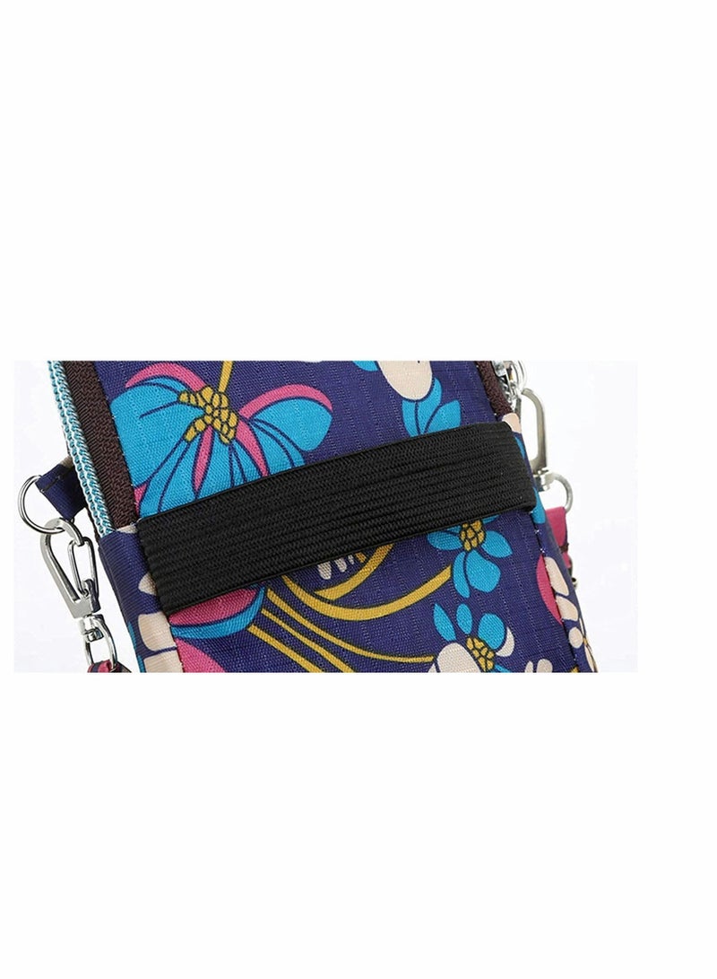 Y&D Small Canvas Cell Phone Purse Wallet Cute but Roomy Casual Shoulder Bag Crossbody for Women SIZE:17.0*8*5cm/6.7*3.15*1.95inch, the space is large enough mobile phones with a screen up t - Image 4