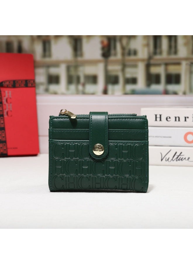 CHCH Women's Bag Wallet Exquisite Compact Convenient Decoration Durable Elegant Brand Design Sense Letter Decoration Zipper