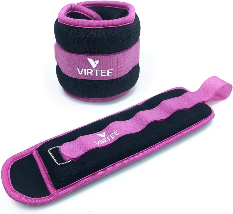 Virtee Ankle/Wrist Weights for Women, Men, Kids - Arm Leg Weights Set with Adjustable Strap - Running, Jogging, Gymnastic, Physical Therapy, Fitness - Choice of 1 lb 2 lbs 3 lbs 4 lbs 6 lbs 8 lbs 10 lbs - Image 1