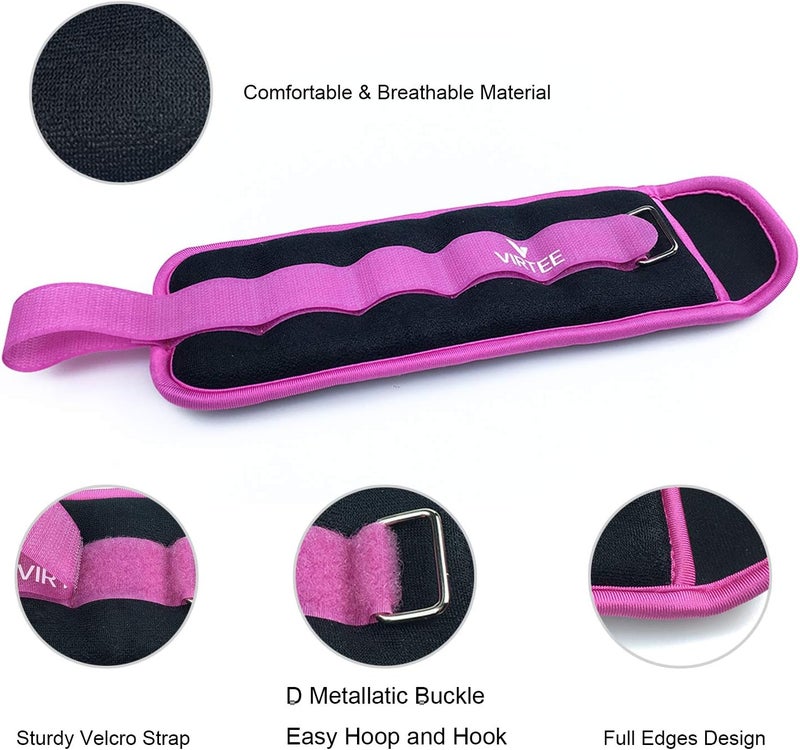 Virtee Ankle/Wrist Weights for Women, Men, Kids - Arm Leg Weights Set with Adjustable Strap - Running, Jogging, Gymnastic, Physical Therapy, Fitness - Choice of 1 lb 2 lbs 3 lbs 4 lbs 6 lbs 8 lbs 10 lbs - Image 4