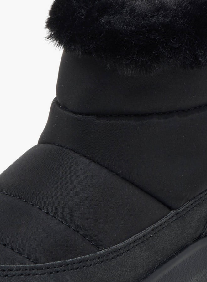 بيرفيت بوتات الكاحل بفرو صناعي وإغلاق بسحاب - Image 4