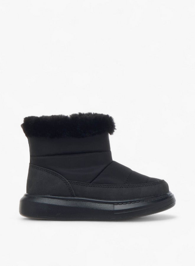 بيرفيت بوتات الكاحل بفرو صناعي وإغلاق بسحاب - Image 1