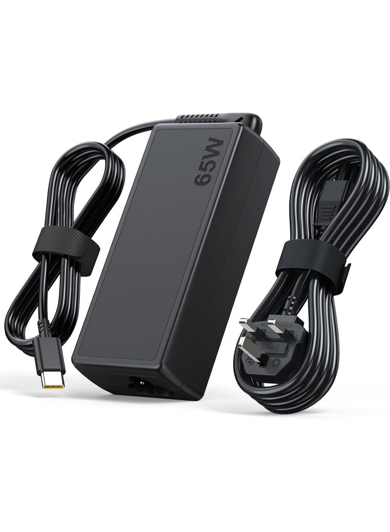 RIVORA 65W 45W USB C Charger for Lenovo ThinkPad Yoga HP Chromebook Power Supply for Dell Latitude XPS Huawei Laptop PC Type C Charger Adapter for MacBook Pro Air Asus Acer Samsung Google - Image 1