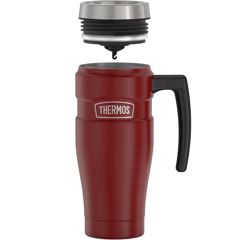THERMOS Stainless King Vacuum-Insulated Travel Mug, 16 Ounce, Rustic Red - Image 2