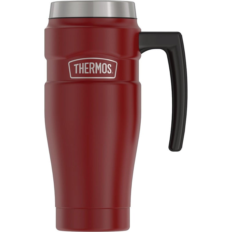 THERMOS Stainless King Vacuum-Insulated Travel Mug, 16 Ounce, Rustic Red - Image 4