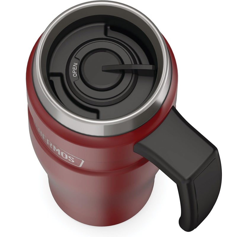 THERMOS Stainless King Vacuum-Insulated Travel Mug, 16 Ounce, Rustic Red - Image 5