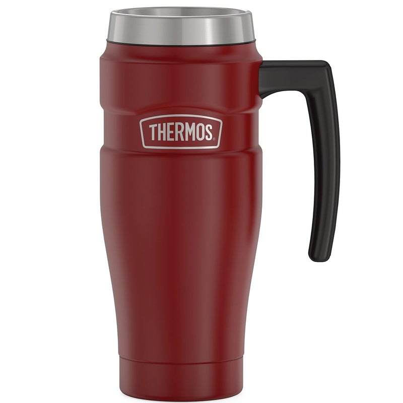 THERMOS Stainless King Vacuum-Insulated Travel Mug, 16 Ounce, Rustic Red - Image 1