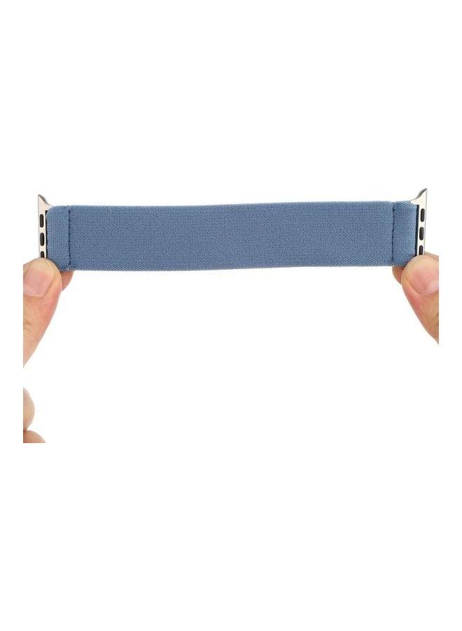 NIBEMINENT Ethnic Replacement Watchband For Apple Watch Series 1/2/3/4/5/6/7/SE 42/44/45mm Blue - Image 5