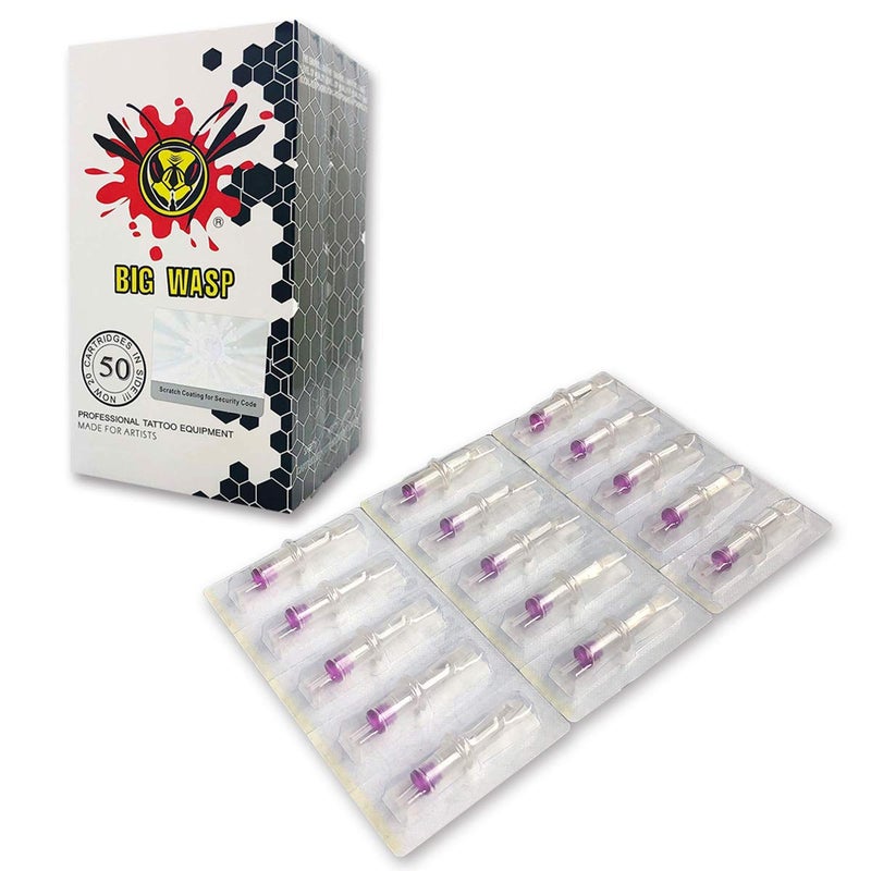 BIGWASP إبر وشم قابلة للتصرف من BIGWASP 50 قطعة متنوعة مقوسة ماغنوم مختلطة 7RM 9RM 11RM 13RM 15RM (50 قطعة #12 معيار RM) - Image 4