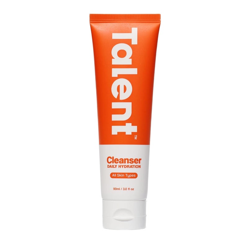 Talent Men’s Daily Hydration Cleanser, Fragrance-Free, Non-Stripping Face Wash with Antioxidants, Sensitive Skin, All Skin Types, EWG Verified, Vegan and Cruelty-free,3.0 fl oz