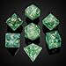 UDIXI Natural Gemstone Dice Set 7PCS Green Fluorite Crystal Stone DND Dice with Gift Case for Role Playing Games and Other Tabletop Games - Image 2