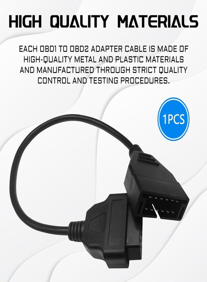 Hirificing OBD1 Scanner, OBD1 to OBD2 GM Adapter, OBD 1 Scanner Cable Code Reader OBD1 12 Pins to OBD2 OBD II 16 Pins Socket Scan Diagnostic Extension Tool Cable Connector Replacement for GM Popular - Image 3