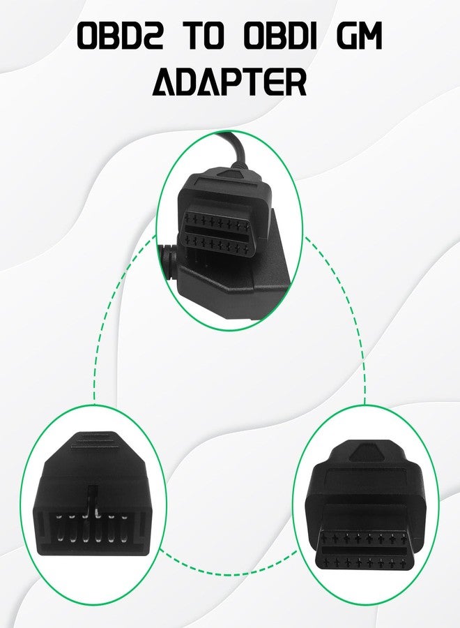 Hirificing OBD1 Scanner, OBD1 to OBD2 GM Adapter, OBD 1 Scanner Cable Code Reader OBD1 12 Pins to OBD2 OBD II 16 Pins Socket Scan Diagnostic Extension Tool Cable Connector Replacement for GM Popular - Image 5