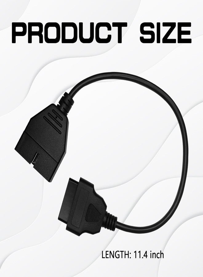 Hirificing OBD1 Scanner, OBD1 to OBD2 GM Adapter, OBD 1 Scanner Cable Code Reader OBD1 12 Pins to OBD2 OBD II 16 Pins Socket Scan Diagnostic Extension Tool Cable Connector Replacement for GM Popular - Image 2