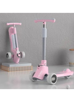 Nano Classic 5in1 Scooter for Kids - Wheel LED Lights, Adjustable Lean-to-Steer Handlebar, and Foldable Seat - Sit or Stand Ride with Brake Ages 1-12 Years Old  - Image 1