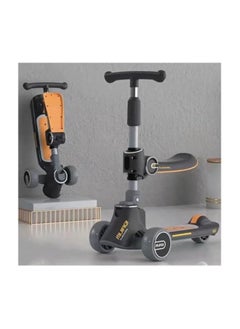 Nano Classic 5in1 Scooter for Kids - Wheel LED Lights, Adjustable Lean-to-Steer Handlebar, and Foldable Seat - Sit or Stand Ride with Brake Ages 1-12 Years Old  - Image 3