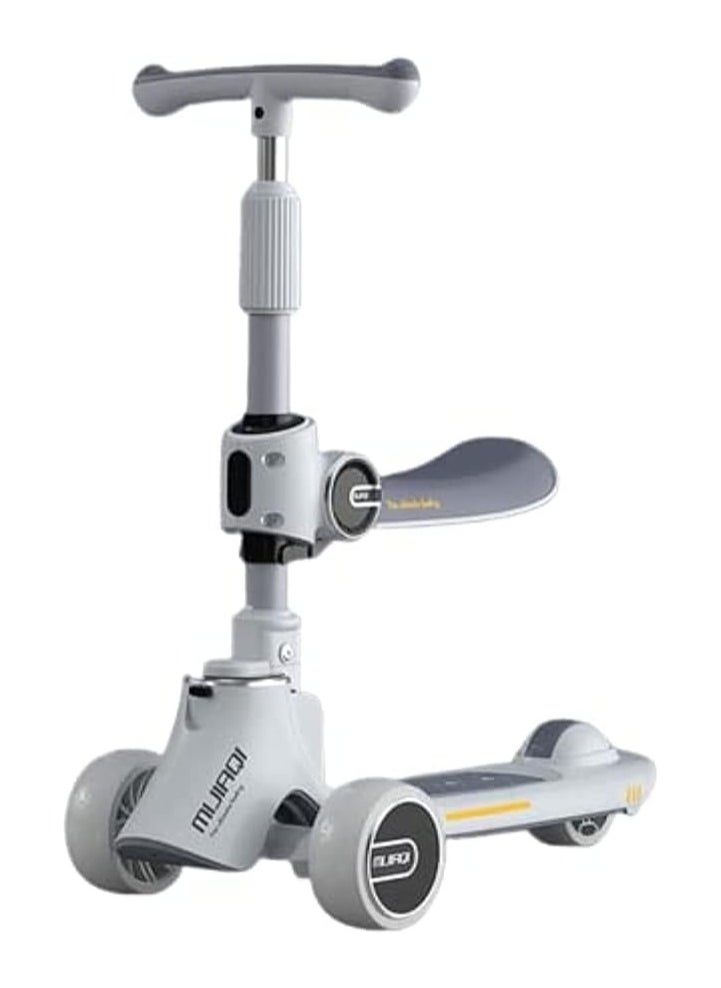 Nano Classic - 5in1 Scooter for Kids - Wheel LED Lights, Adjustable Lean-to-Steer Handlebar, and Foldable Seat - Sit or Stand Ride with Brake Ages 1-12 Years Old - Image 1