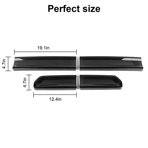CheroCar TailLight Cover Tail Lamp Cover Guard Trim Bezel Frame Decor Exterior Accessories for 2009-2014 Dodge Challenger, Smoked Black - Image 3