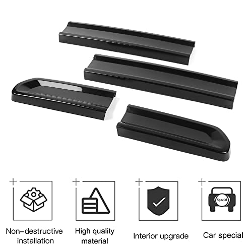 CheroCar TailLight Cover Tail Lamp Cover Guard Trim Bezel Frame Decor Exterior Accessories for 2009-2014 Dodge Challenger, Smoked Black - Image 4