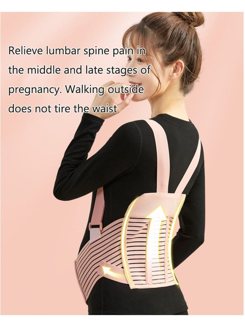 Captaintech Maternity belt, Belly Band Support Maternity Belt Pregnancy Belly Band Waist Abdominal Back Belly Band Support Brace Adjustable Breathable Belly Support Care Pregnancy(L)  - Image 4