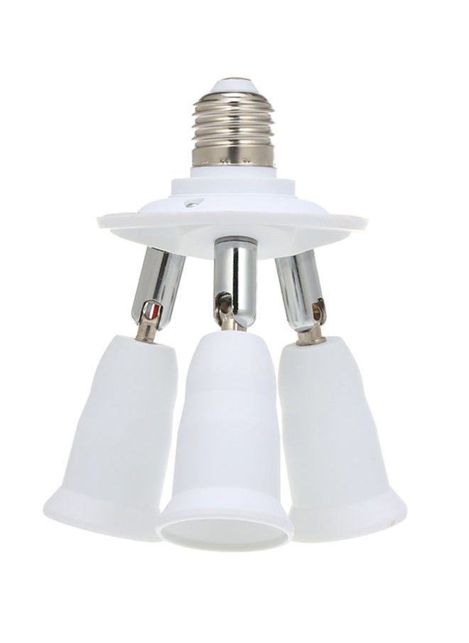 NIBEMINENT 3 In 1 Light Socket Splitter White  - Image 1