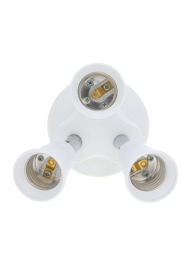 NIBEMINENT 3 In 1 Light Socket Splitter White  - Image 2