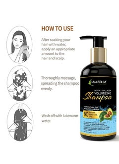 MAXBELLA Biotin & Collagen Hair Shampoo 300Ml And Biotin & Collagen Hair Conditioner 300Ml No Paraben & Mineral Oilfor Men And Women Combo (2 Items In The Set)  - Image 5
