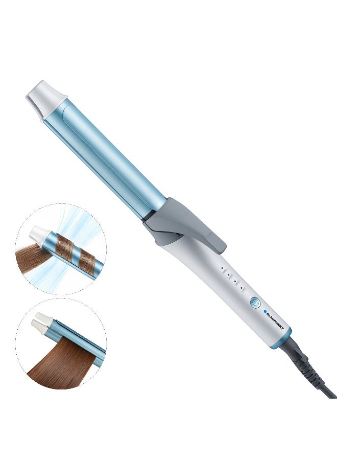 Blaupunkt 2-in-1 Hair Curler and Straightener, 28mm Barrel | 95W, 3 Heat Settings 165–210°C | Ionic Function, Swivel Cord with Hanging Loop | Smooth, Frizz-Free Styling - Image 3