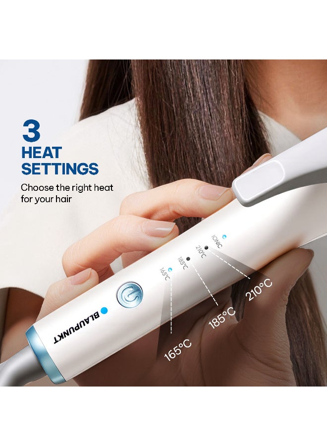 Blaupunkt 2-in-1 Hair Curler and Straightener, 28mm Barrel | 95W, 3 Heat Settings 165–210°C | Ionic Function, Swivel Cord with Hanging Loop | Smooth, Frizz-Free Styling - Image 5