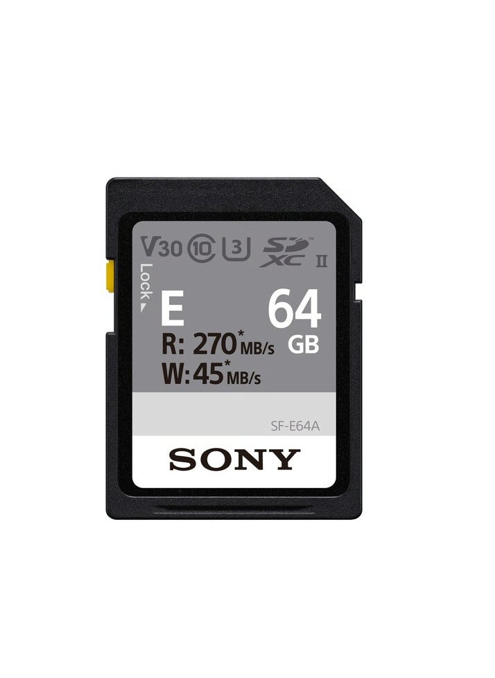 Sony Computer Entertainment بطاقة ذاكرة سوني سعة 64 جيجا بايت من سلسلة SF-E UHS-II SDXC  - Image 1