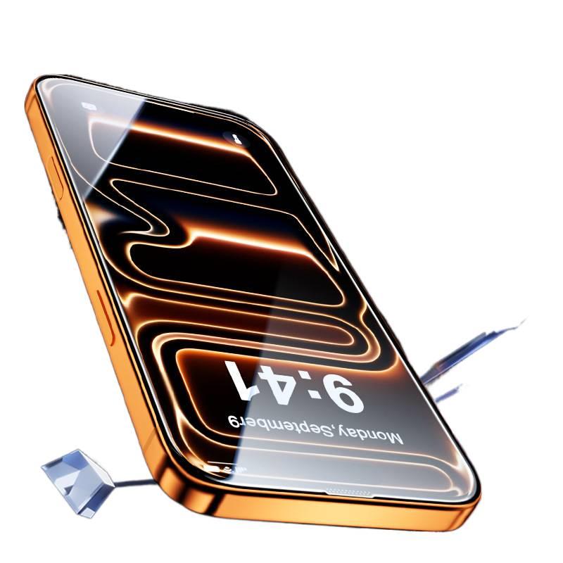 غطاء هاتف بGlass لـ iPhone 13 باللون شفاف مع مقاوم للغبار ومضاد للتجسس مع تغطية كاملة للشاشة مع مضاد لبصمات الأصابع للعائلة أثناء التنقل لترتيب الأغراض - Image 4