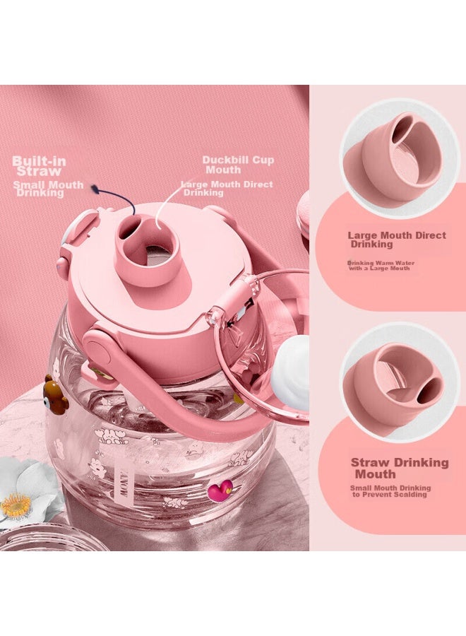 Vanow Large Capacity Water Bottle For Women, Stylish Straw Cup, Portable Sports Water Bottle For Children And Students, Plastic Cup - Image 1