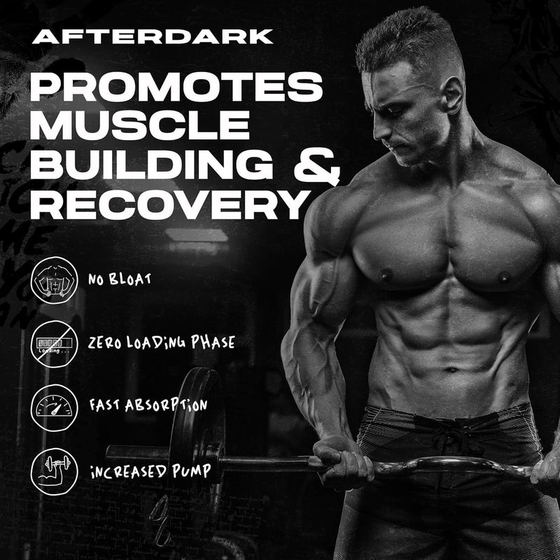 AFTERDARK مسحوق كرياتين مونوهيدرات كرياتين كريشن 10000 ملغ مزيج كرياتين يعزز القوة التحمل نمو العضلات معتمد من GMP صنع في الولايات المتحدة 21 حصة نكهة شيري إيطالية مثلجة - Image 4