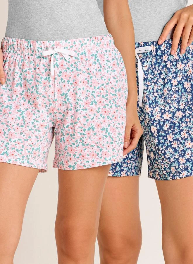 Splash FAV Set of 2 - Floral Print Shorts