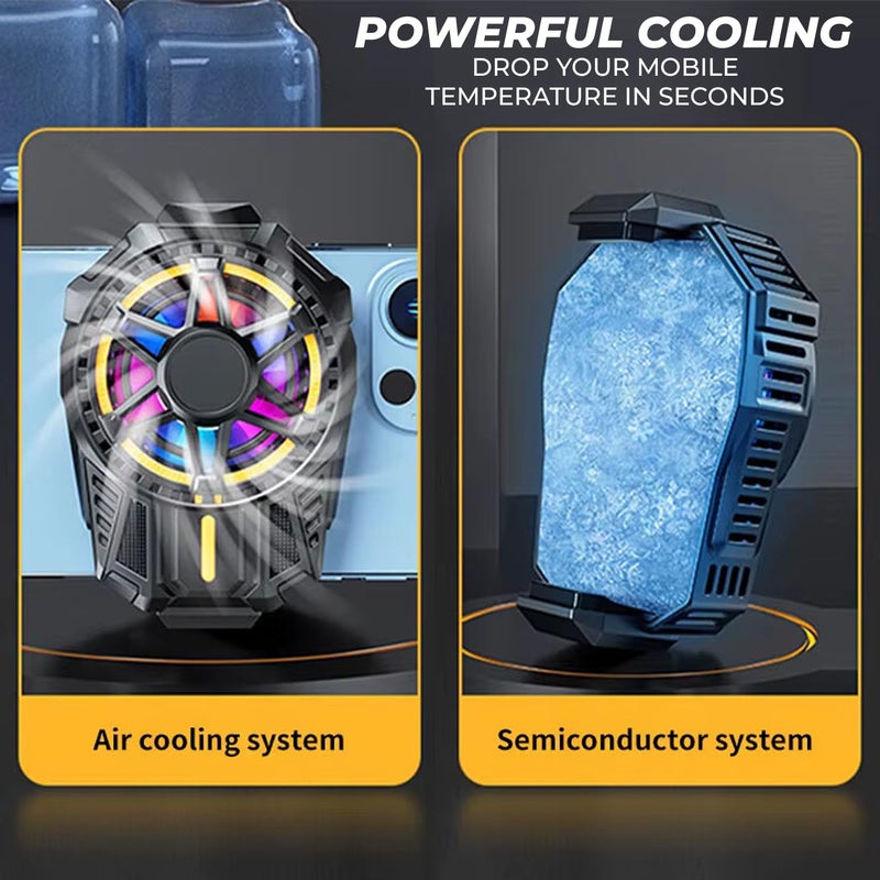 WRADER Phone Cooler for Gaming for Game Long Filming Mobile Gaming Fan Mobile Cooling Gadget (Black, ABS Body, SL01 Model) - Image 4