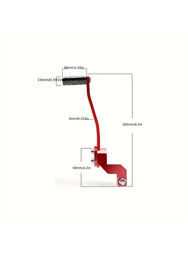 Red Aluminum Motorcycle Gear Lever Set With Gold Shift And Reverse Lever - Image 2