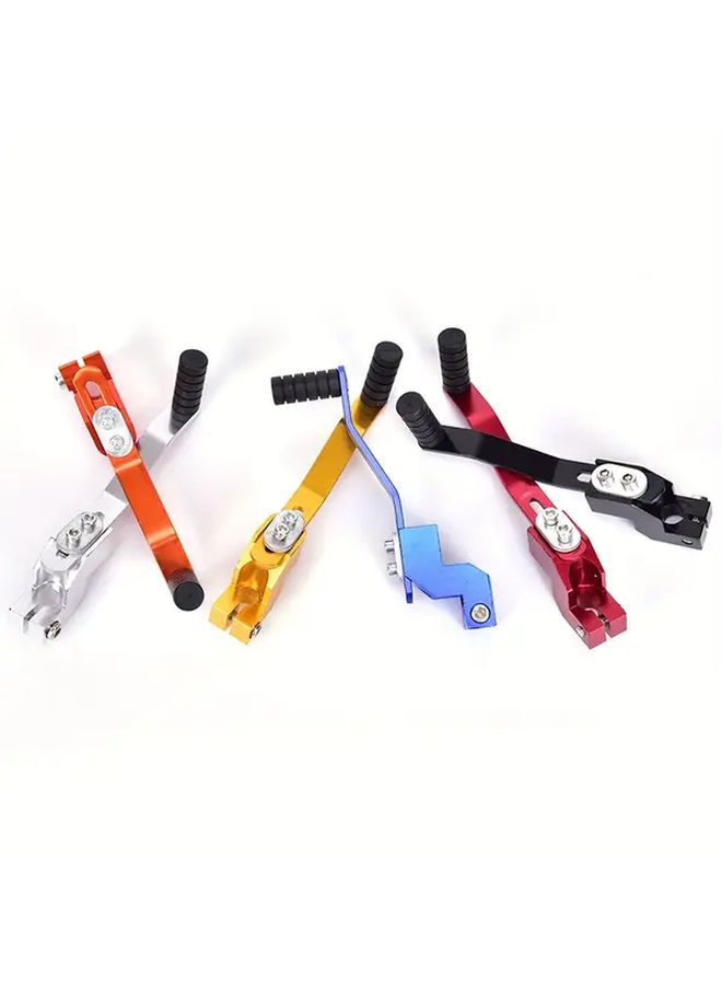 Red Aluminum Motorcycle Gear Lever Set With Gold Shift And Reverse Lever - Image 3