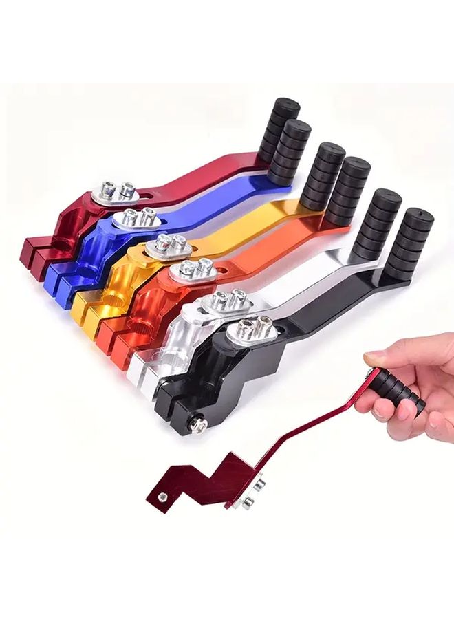 Red Aluminum Motorcycle Gear Lever Set With Gold Shift And Reverse Lever - Image 1
