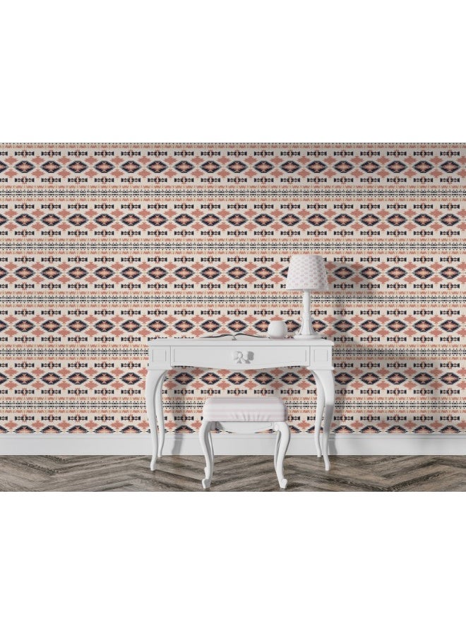 هوم جاليري ورق حائط من القماش بنمط استنسل كبير يغطي مساحة تصل إلى 4.2 متر × 3 متر مع لاصق وأداة تنعيم - Image 4