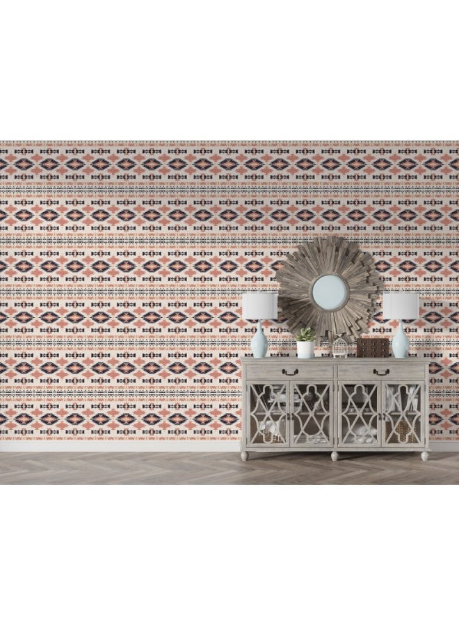 هوم جاليري ورق حائط من القماش بنمط استنسل كبير يغطي مساحة تصل إلى 4.2 متر × 3 متر مع لاصق وأداة تنعيم - Image 5