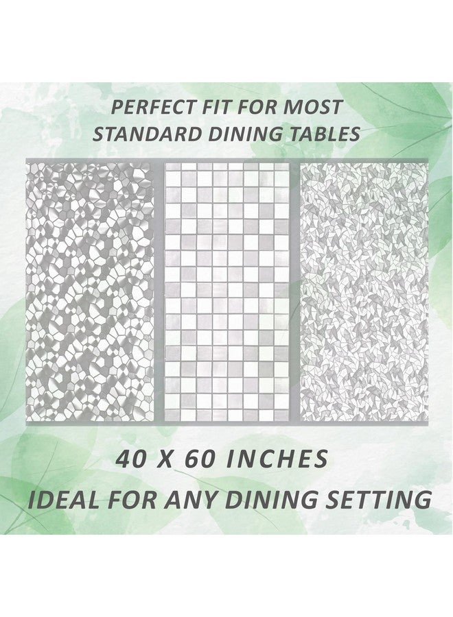 Kuber Industries PVC Table Cover 4 seater | Table Protector Sheet | Waterproof and Dustproof | Check Sogo Table Cloth | Center Table Cove | 40x60 Inch | Transparent - Image 3