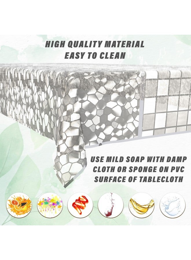 Kuber Industries PVC Table Cover 4 seater | Table Protector Sheet | Waterproof and Dustproof | Check Sogo Table Cloth | Center Table Cove | 40x60 Inch | Transparent - Image 5