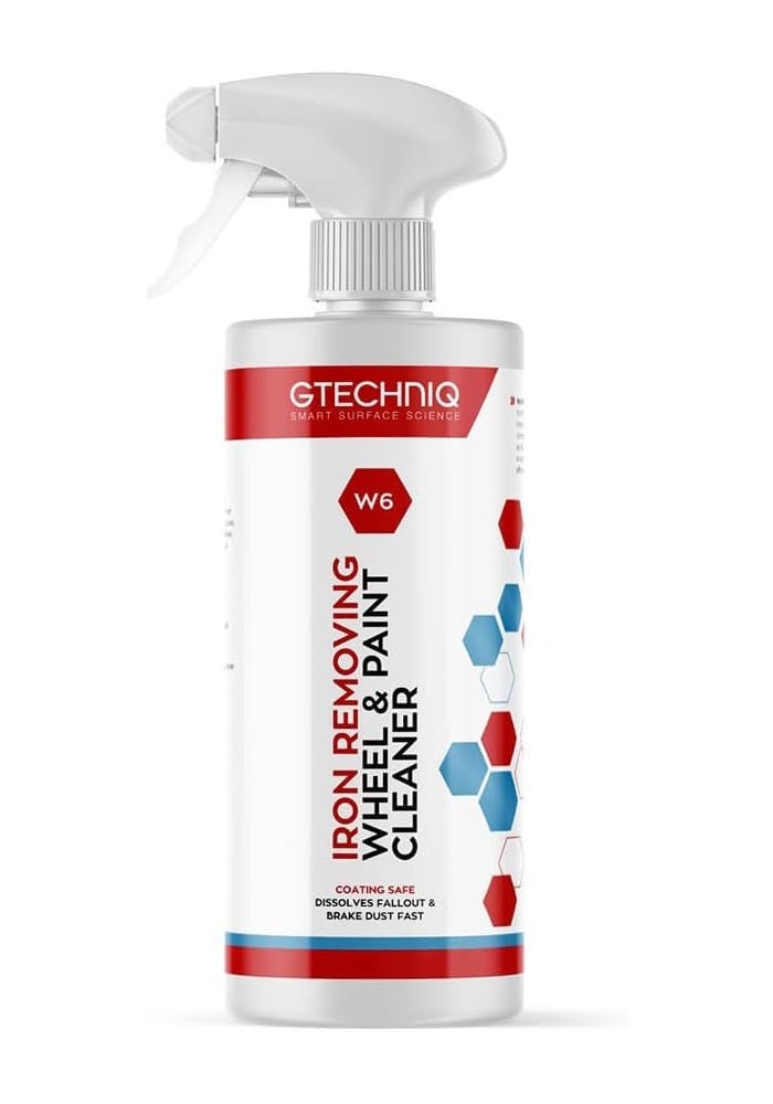 Gtechniq W6 Iron and General Fallout Remover for Cars, Brake Dust Degreaser and Cleaner for Wheels, Rims and Paintwork, Safe on Coatings, 500ml - Image 1