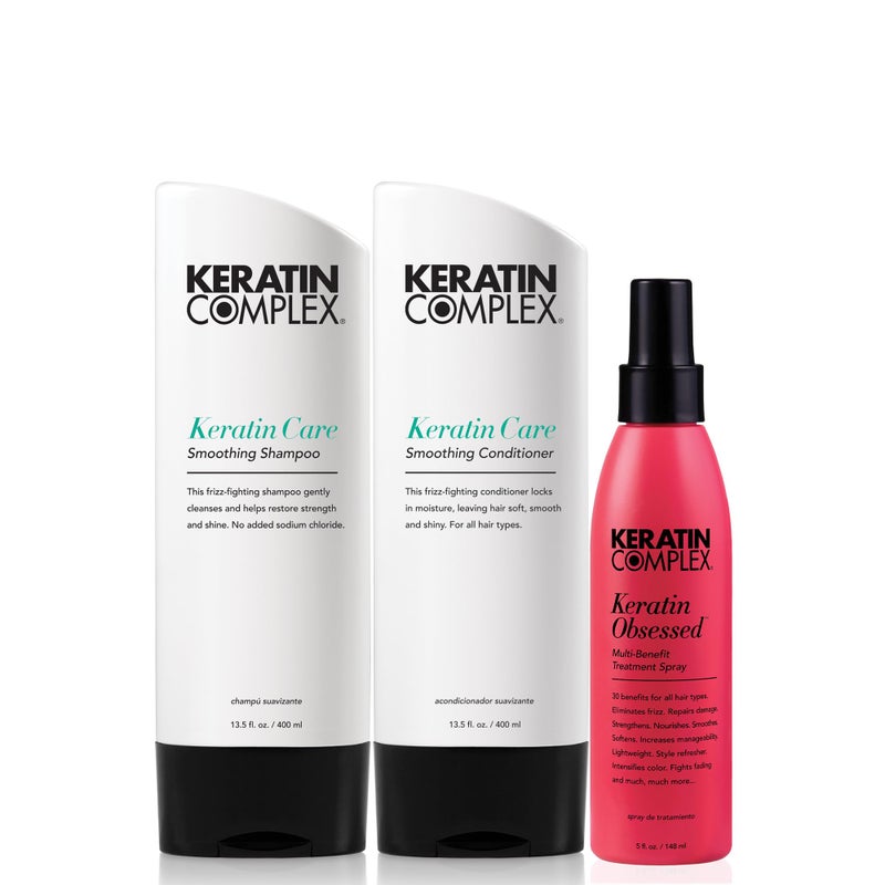 Keratin Complex - Keratin Care Retail Kit - Keratin Care Shampoo & Conditioner 13.8 oz each & 5 fl oz Keratin Obsessed - Image 1