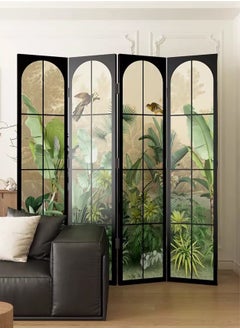 Merry Moments Room Divider Stunning Screen Hinged Panels 4 Panel Foldable Panel Screen Movable Partition Privacy Separator Wall Furniture Indoor Bedroom Double Sided Print Office Size: H180cm x W160 cm  - Image 1