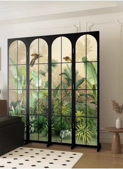 Merry Moments Room Divider Stunning Screen Hinged Panels 4 Panel Foldable Panel Screen Movable Partition Privacy Separator Wall Furniture Indoor Bedroom Double Sided Print Office Size: H180cm x W160 cm  - Image 2