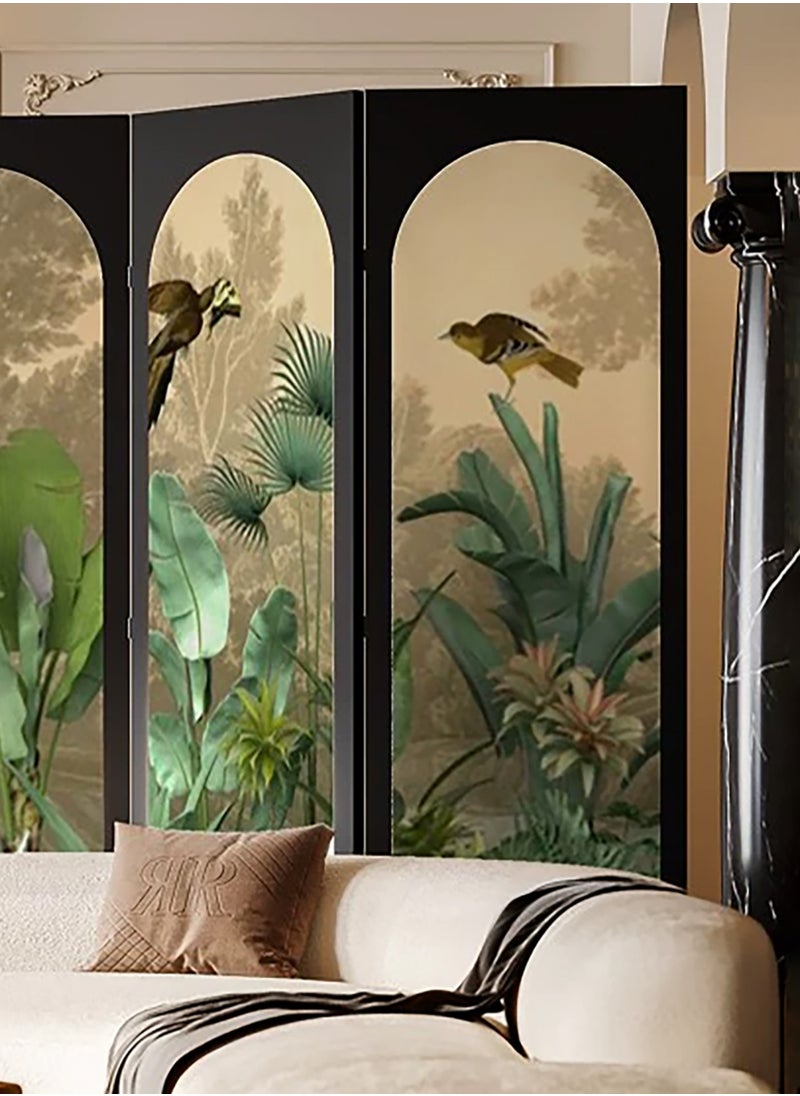 Merry Moments Room Divider Stunning Screen Hinged Panels 4 Panel Foldable Panel Screen Movable Partition Privacy Separator Wall Furniture Indoor Bedroom Double Sided Print Office Size: H180cm x W160 cm  - Image 4