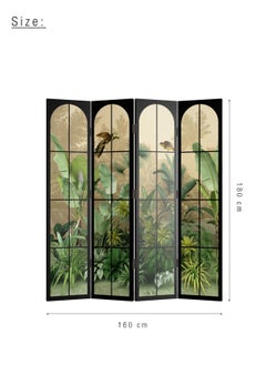 Merry Moments Room Divider Stunning Screen Hinged Panels 4 Panel Foldable Panel Screen Movable Partition Privacy Separator Wall Furniture Indoor Bedroom Double Sided Print Office Size: H180cm x W160 cm  - Image 5