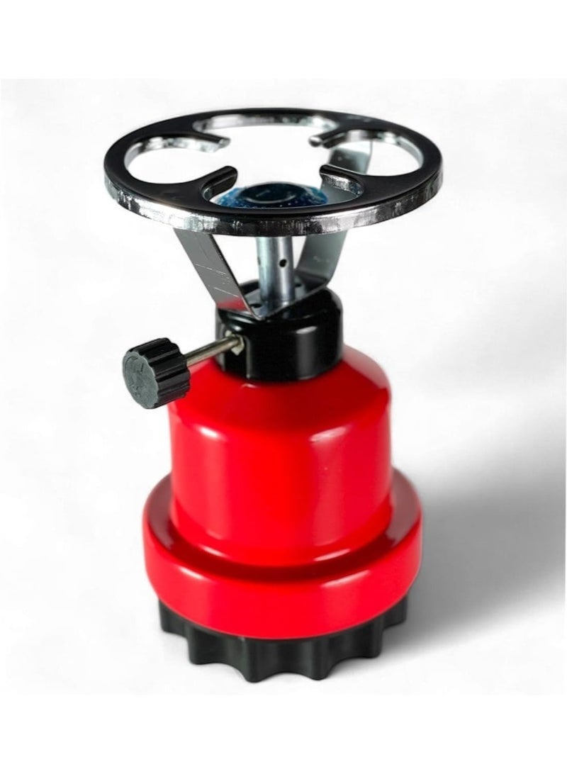 موقد غاز صغير الحجم محمول - موقد طبخ خارجي للسفر - لهب من الفولاذ المقاوم للصدأ - حامل أواني من الكروم - تصميم خفيف الوزن - غليان سريع للتخييم - Image 3