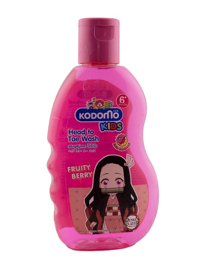 Kodomo Head to Toe Wash Fruity Berry 200 ml